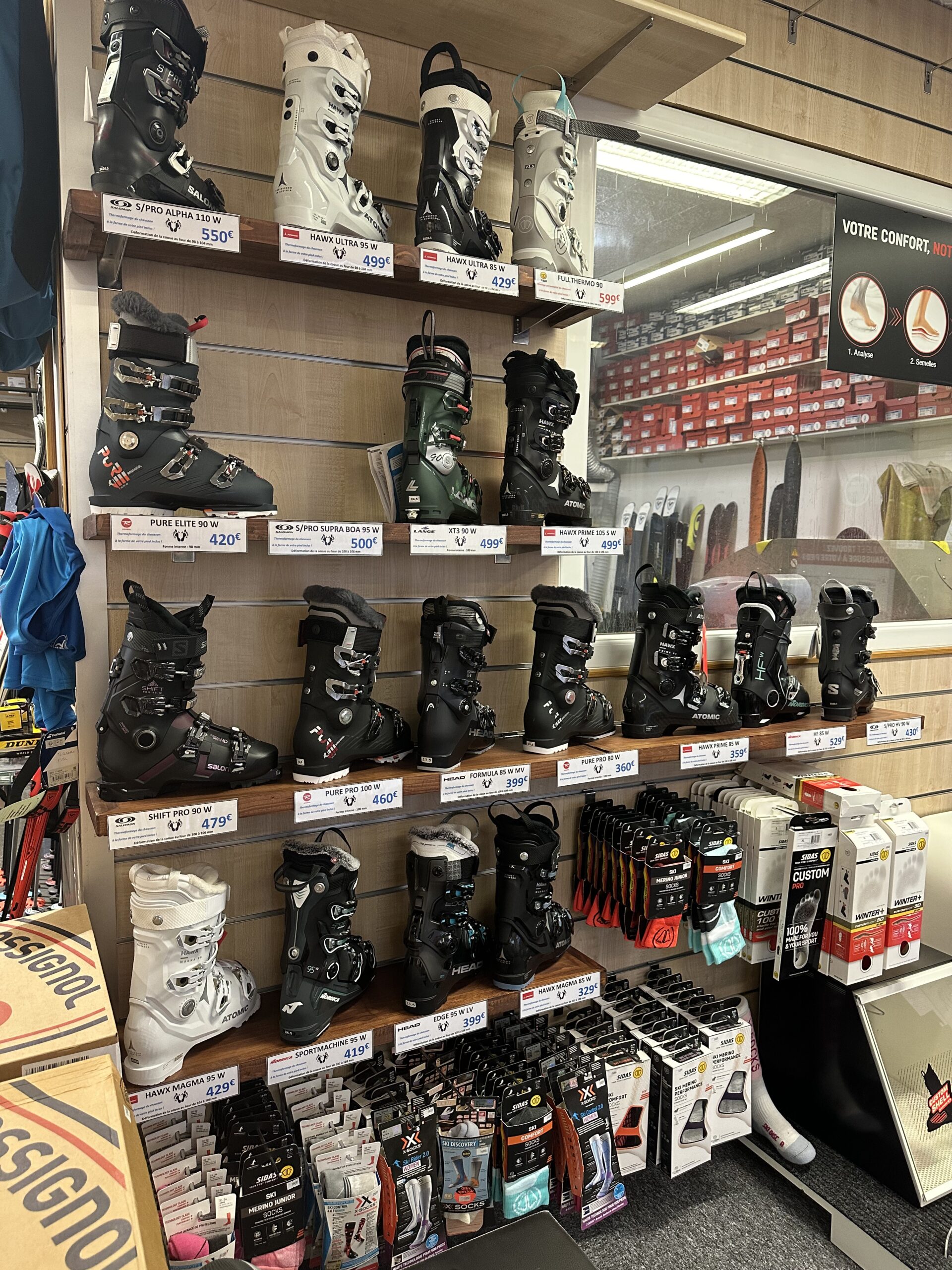 Ajustement chaussure de ski